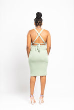 Load image into Gallery viewer, Front Cutout Ribbed Crisscross Back Dress
